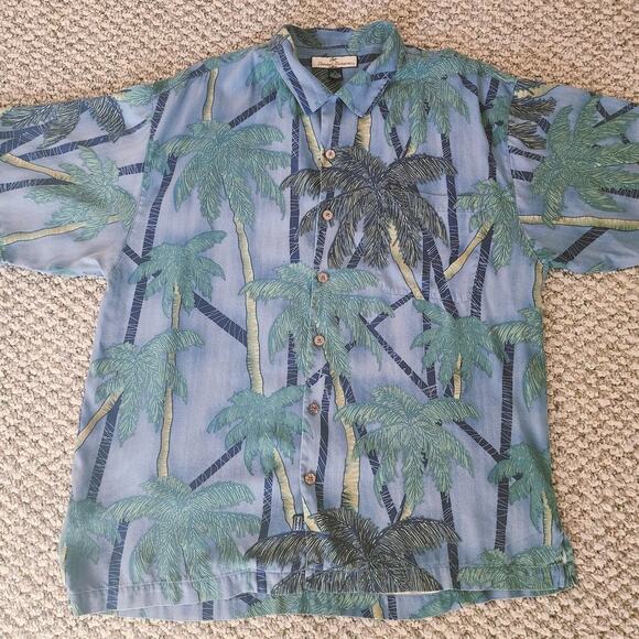Tommy Bahama Other - Tommy Bahama Men's XL Hawaiian 100% Silk Camp Shirt Tropical Vacation Travelwear
